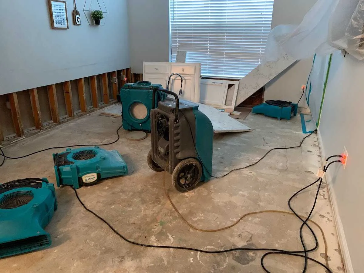Dehumidifier in flood-cut room for Water Extraction & Removal in Coolbaugh